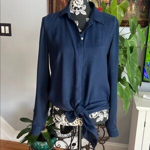 Armani Exchange Dark Blue Button Down Shirt